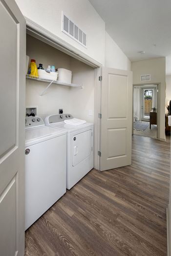 Full sized washer/dryer included